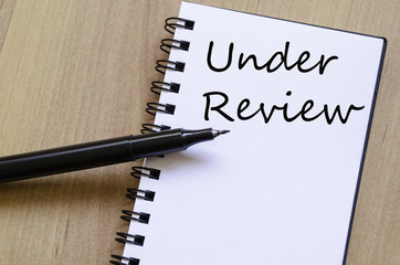 Under review concept Notepad
