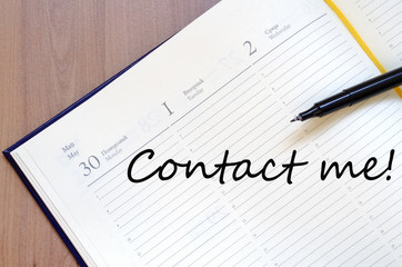 Contact me text concept