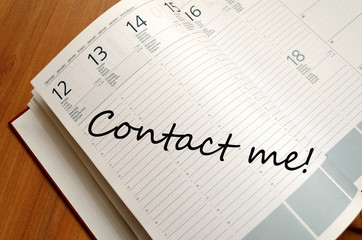 Contact me text concept