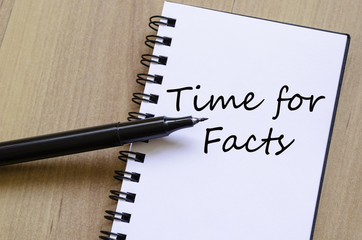 Time for facts text concept