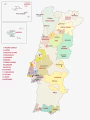 Fotobehang portugal wine regions map © lesniewski