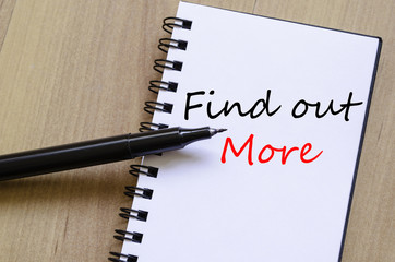 Find out more text concept