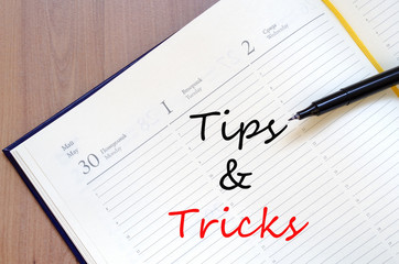 Tips and tricks concept Notepad