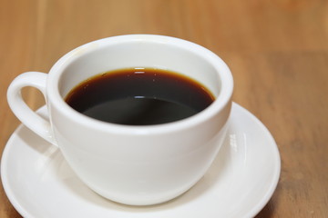 coffee on the wooden table