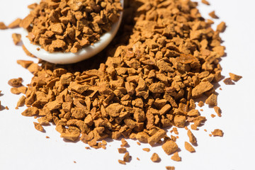close-up images of  instant coffee 