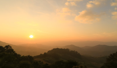 Obraz premium Przed zachodem słońca z góry