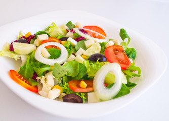 vegetable salad with tomato and onion 1