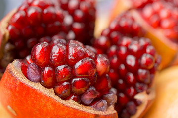pomegranates close up