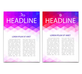 Abstract colorful geometric background. Vector template design of flyer, brochure, web sites, cover book, page