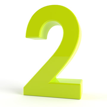 3d Green Number  - 2