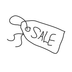Simple doodle of a sale tag