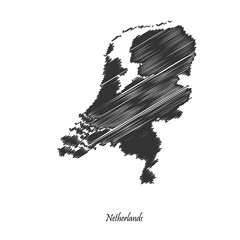 Netherlands map icon for your design