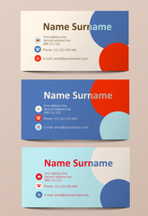 abstract colorful business cards, illustration