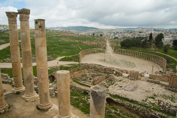 Fototapeta na wymiar Jerash, ancient ruins of roman empire. Jordan