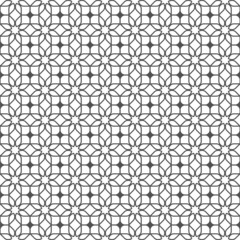 Monochrome seamless pattern in oriental style - variation 1