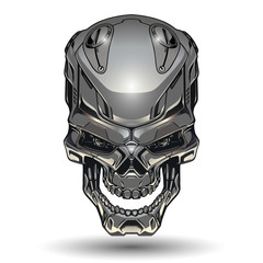 Robot skull illustration
