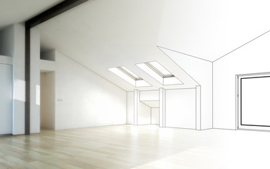 Mansardenwohnung (Entwurf)