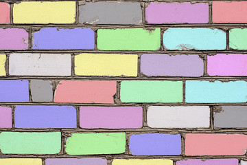 masonry bricks of different color