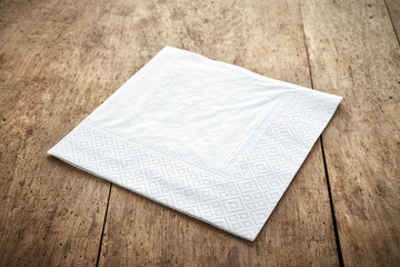 white paper napkin - obrazy, fototapety, plakaty