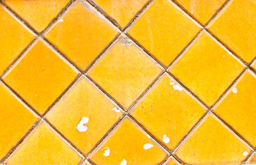 yellow tile background, old tile