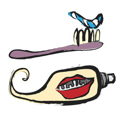 doodle comic toothpaste