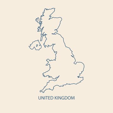 UK MAP VECTOR, UNITED KINGDOM MAP outline vector
