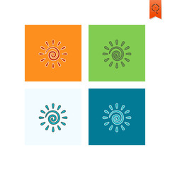 Summer and Beach Simple Flat Icons