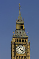 Fototapeta na wymiar Clock tower of Big Ben, London, England, United Kingdom, Europe