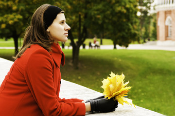 woman rest in park
