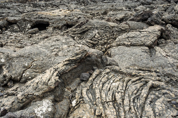 old volcanic stone in Timanfaya national park in detail