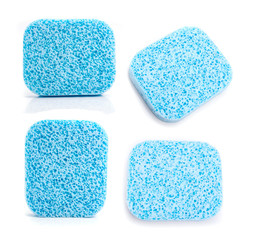 A super absorbent cellulose blue sponge