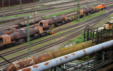 Railroad Steel Freight Train
