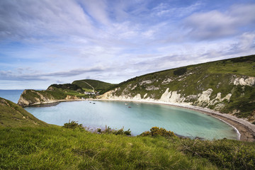 Beautiful Summer landscape over Lulworth Cove in England