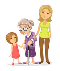 Vector family flat illustration