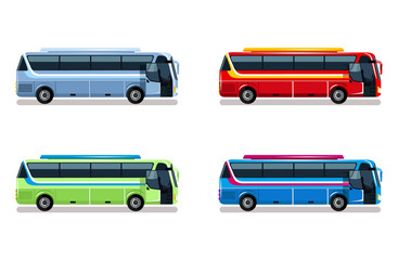 Travel bus vector flat illustration © PrettyVectors