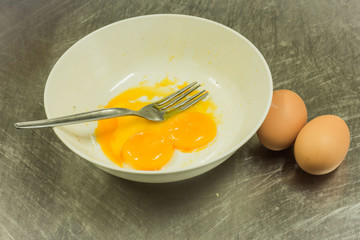 Eggs in and out of the cup