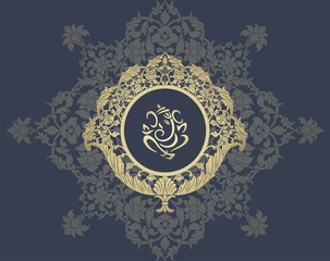 Ganesha, Hindu wedding card, royal Rajasthan, India