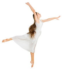 Fototapeta premium Modern dancer girl isolated
