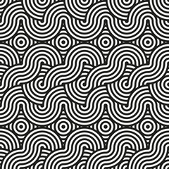 Seamless pattern. Circular geometric ornament. Abstract background