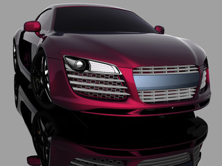 Naklejka premium Luxury model sport car. Driving vehicle transportation concept.