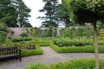 Georgian Walled Rose Garden,  Yorkshire, England.