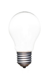 Empty Lightbulb filament on White background