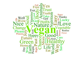 Vegan Word Cloud - Flower