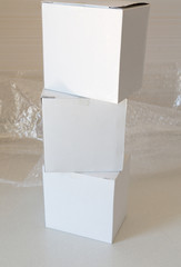 white paper box and air bubble