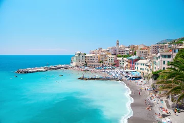 Foto auf Acrylglas Italien Italienisch Ligurien Genua Bogliasco Strandlandschaft © pixelliebe
