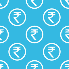 Rupee sign blue pattern