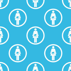 Pregnancy sign blue pattern