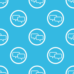 Chat sign blue pattern