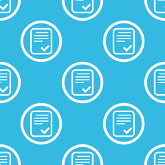 Approved document sign blue pattern