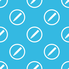 Ink pen sign blue pattern